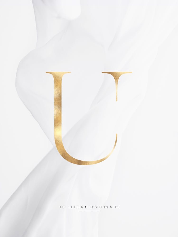 Letter U Gold