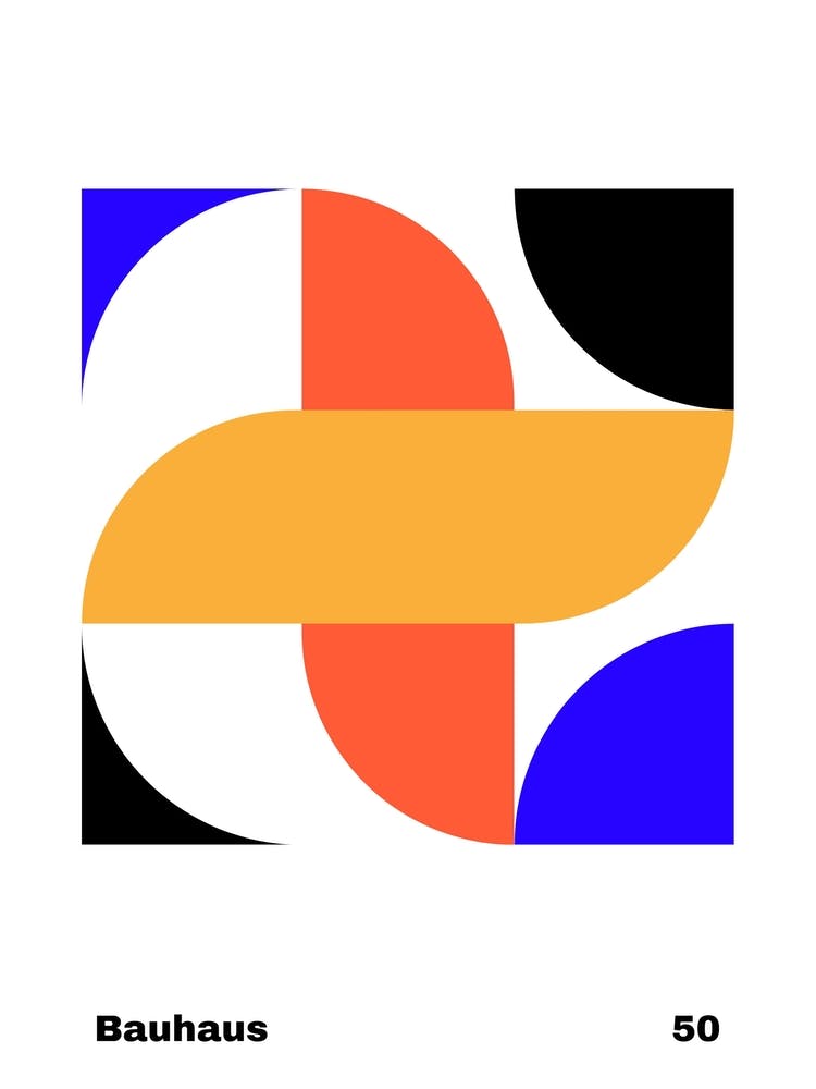 Geometric Bauhaus Poster 50