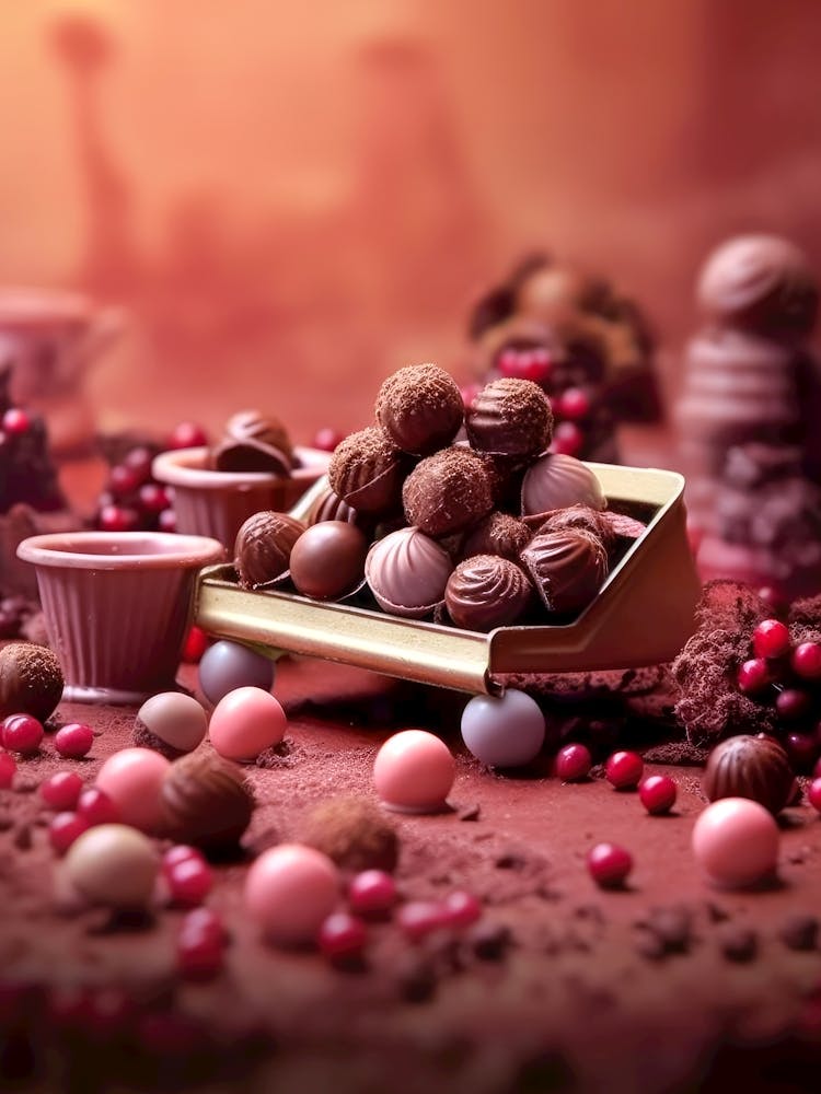 Chocolates On A Table sweet food