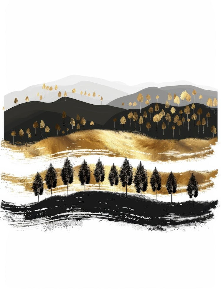 Gold And Black Canvas Print 13