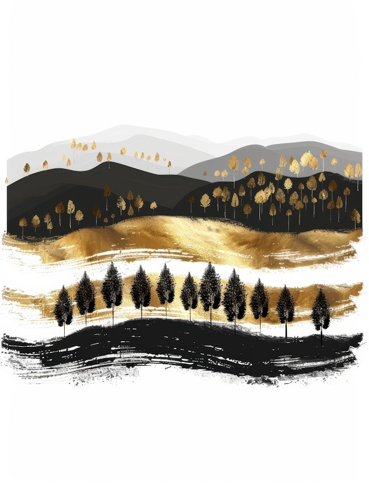 Gold And Black Canvas Print 13