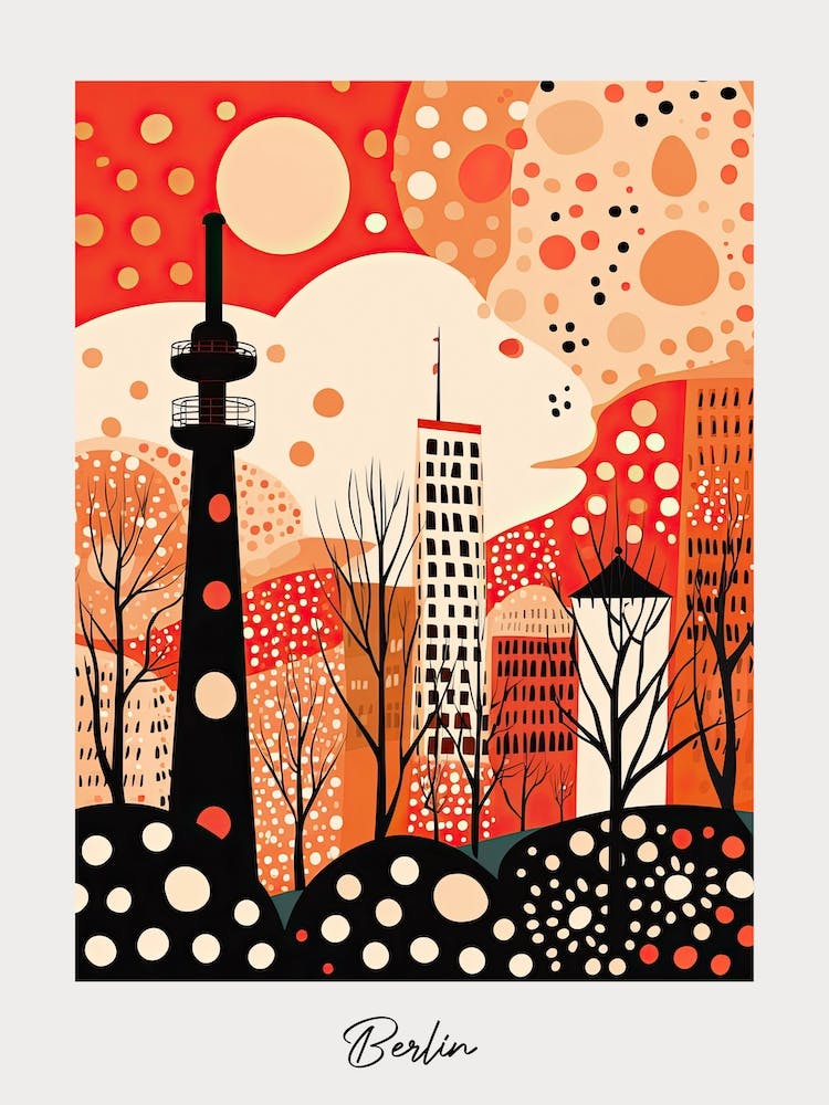 Poster Of Berlin, Illustration In The Style Of Pop Art 2