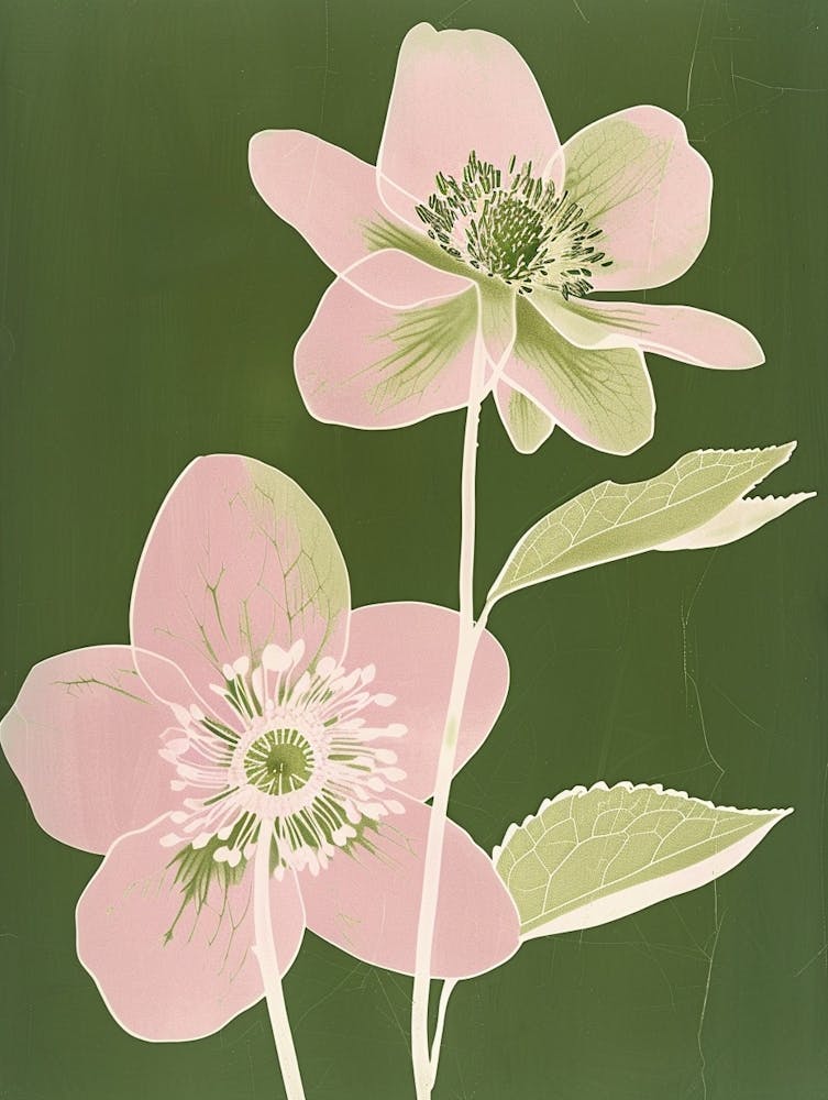 Pink & Green Hellebore 3