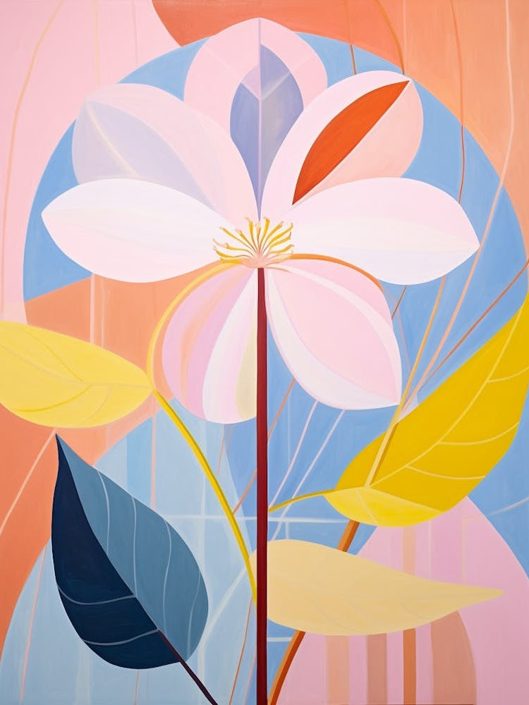 Lily 4 Hilma Af Klint Inspired Pastel Flower Painting