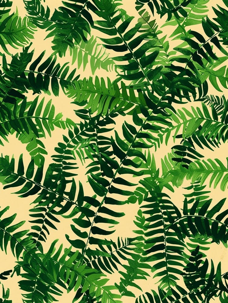 Pattern Poster Ribbon Fern 1