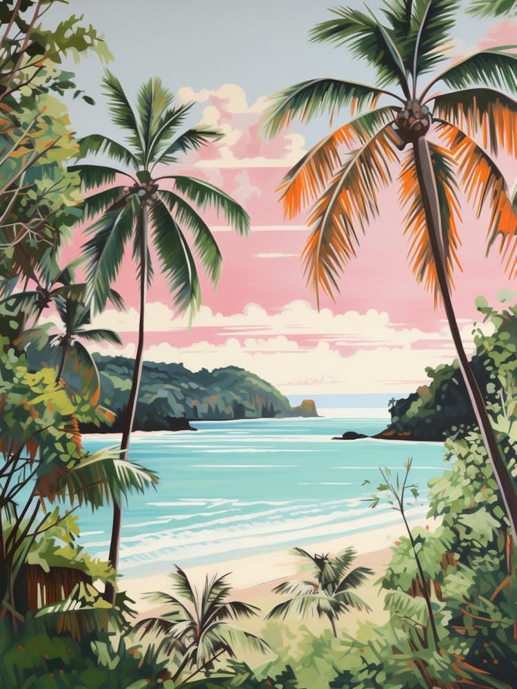 A Canvas Painting Of Anse Lazio, Praslin Seychelles 1