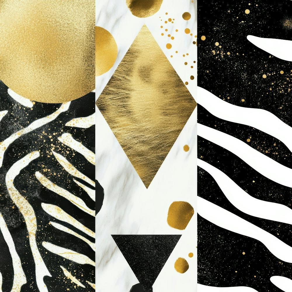 Gold- und Schwarz-Zebramuster