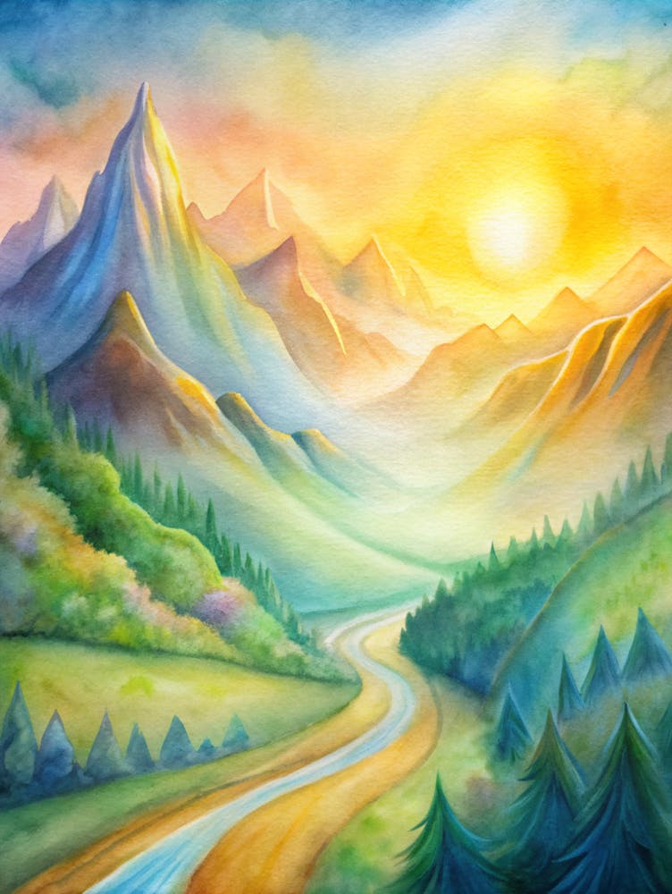 A Peaceful Landscape Featuring Vibrant Sunlight I (1)