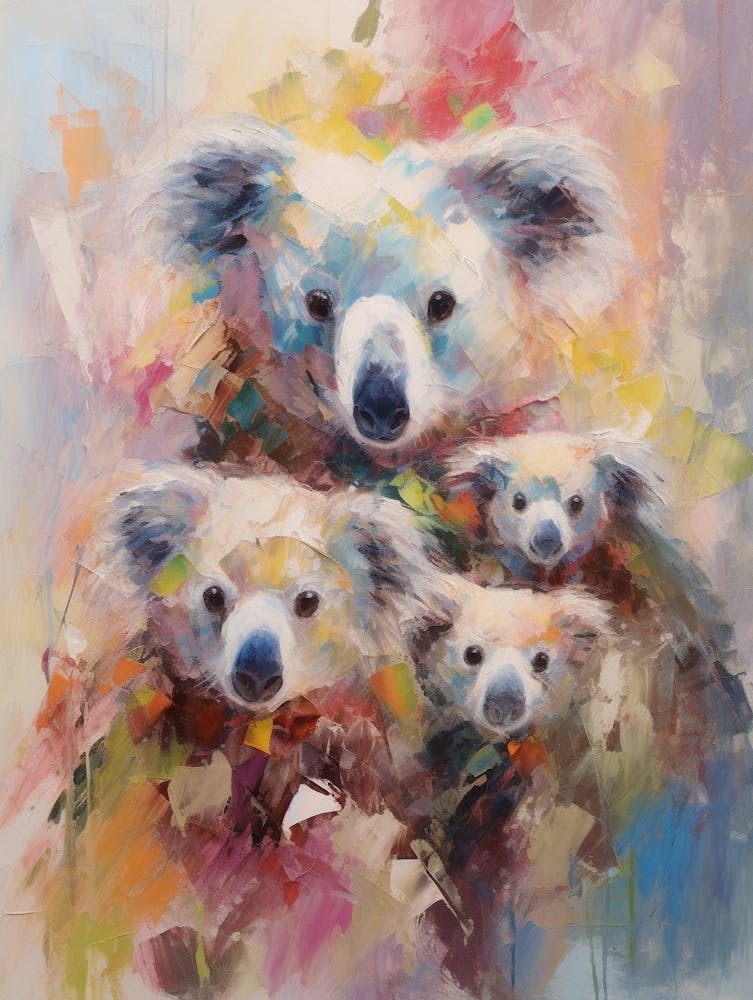 Koalas Abstract Expressionism 1