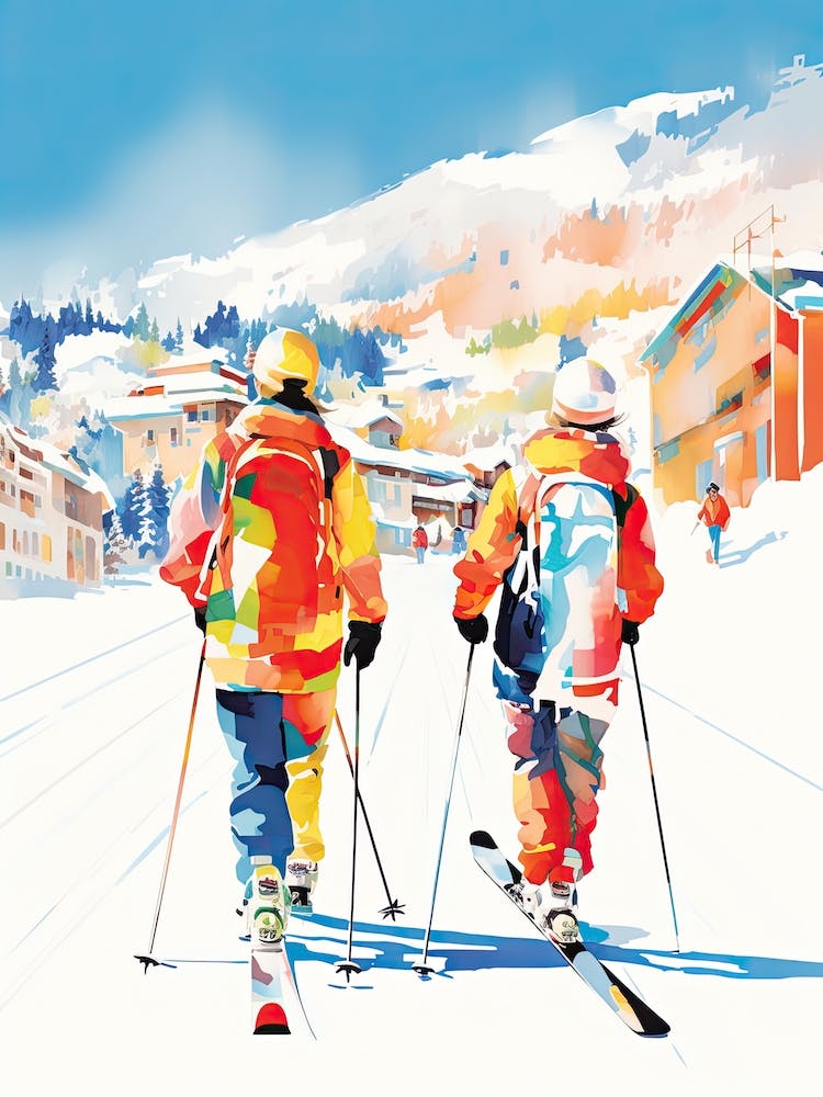 Jackson Hole Mountain Resort   Wyoming Usa, Ski Resort Illustration 0