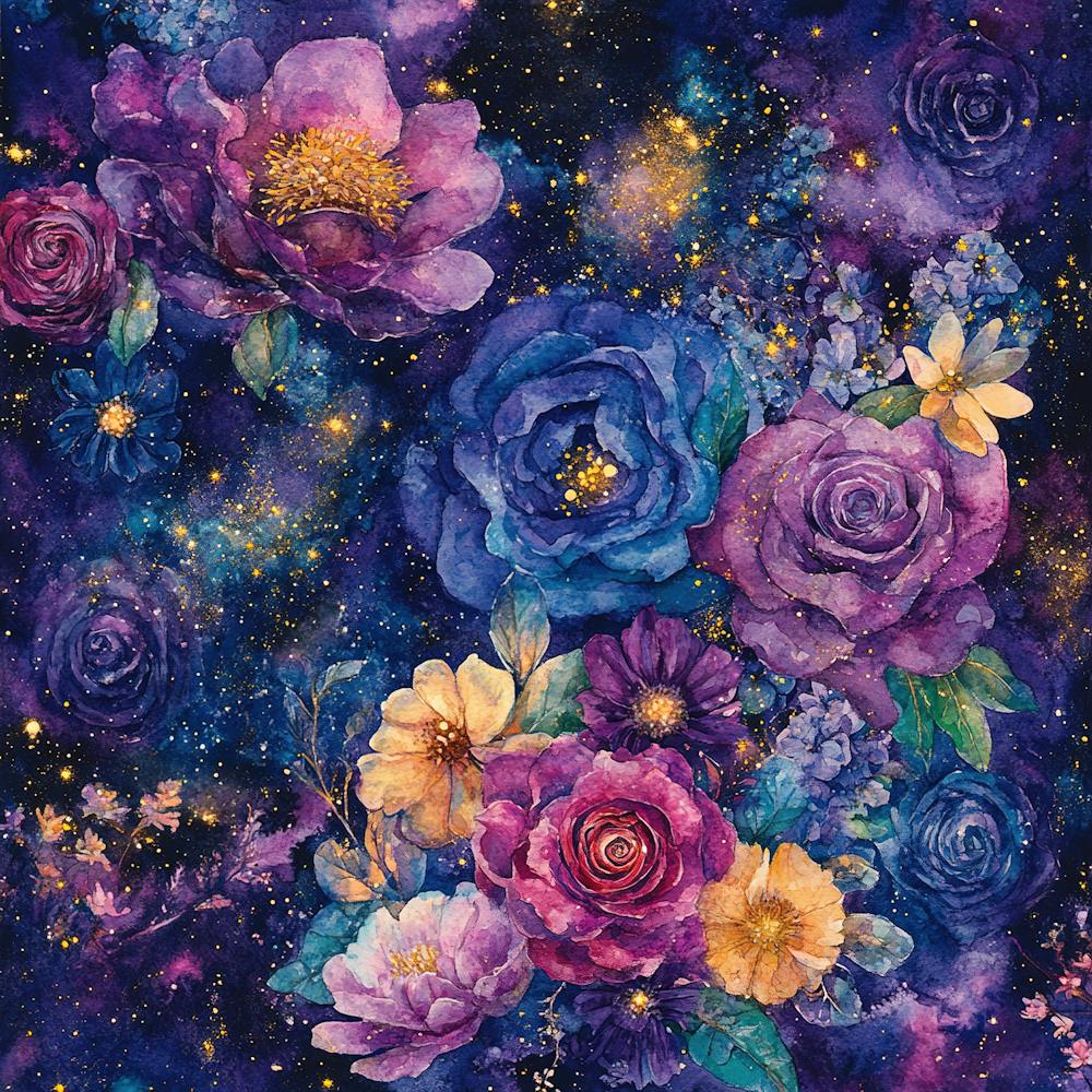 Floral Celestial Galaxy