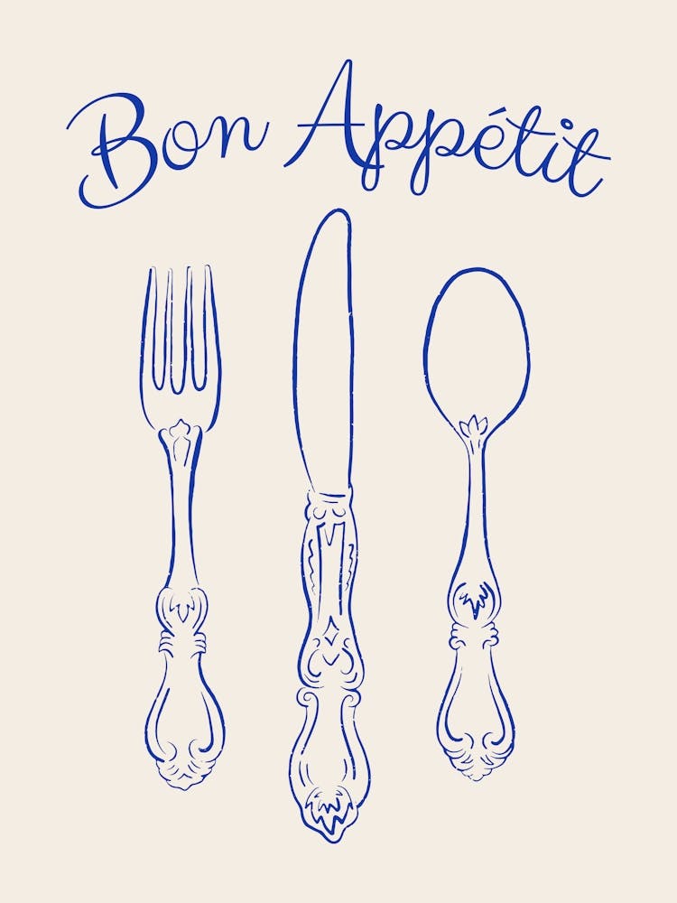 Bon Appétit Cutlery - Royal Blue