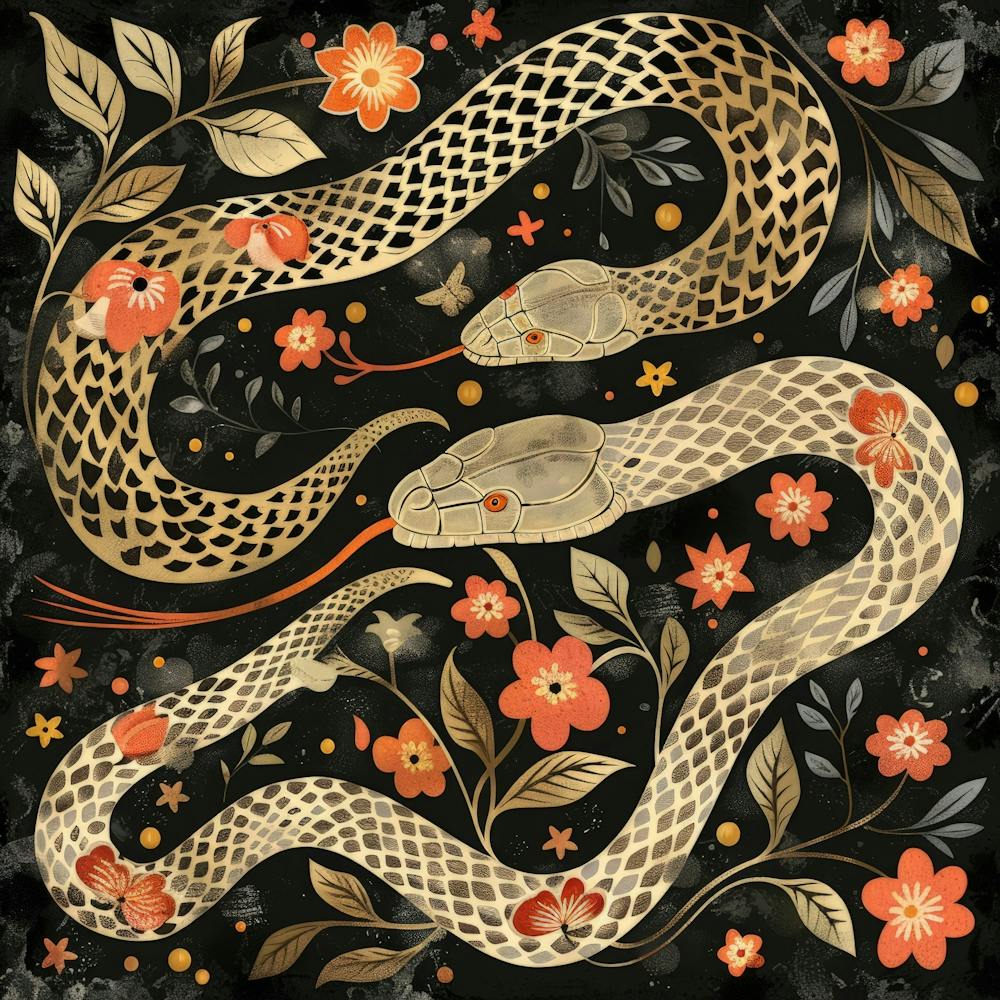 Snakes And Flowers 1