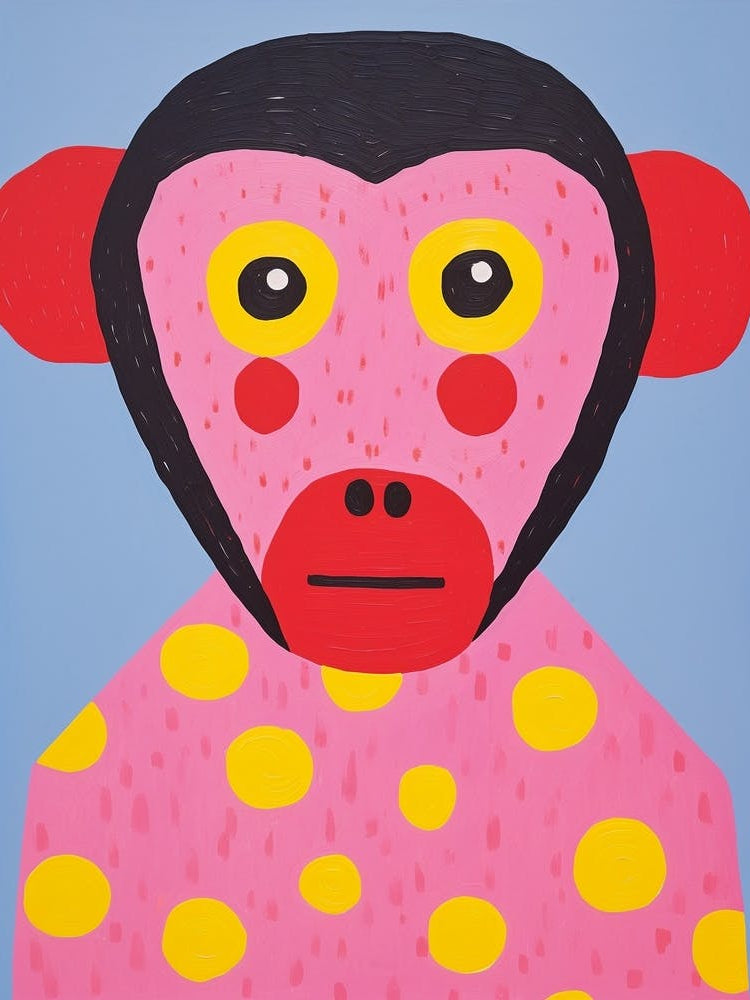 Pink Polka Dot Chimpanzee