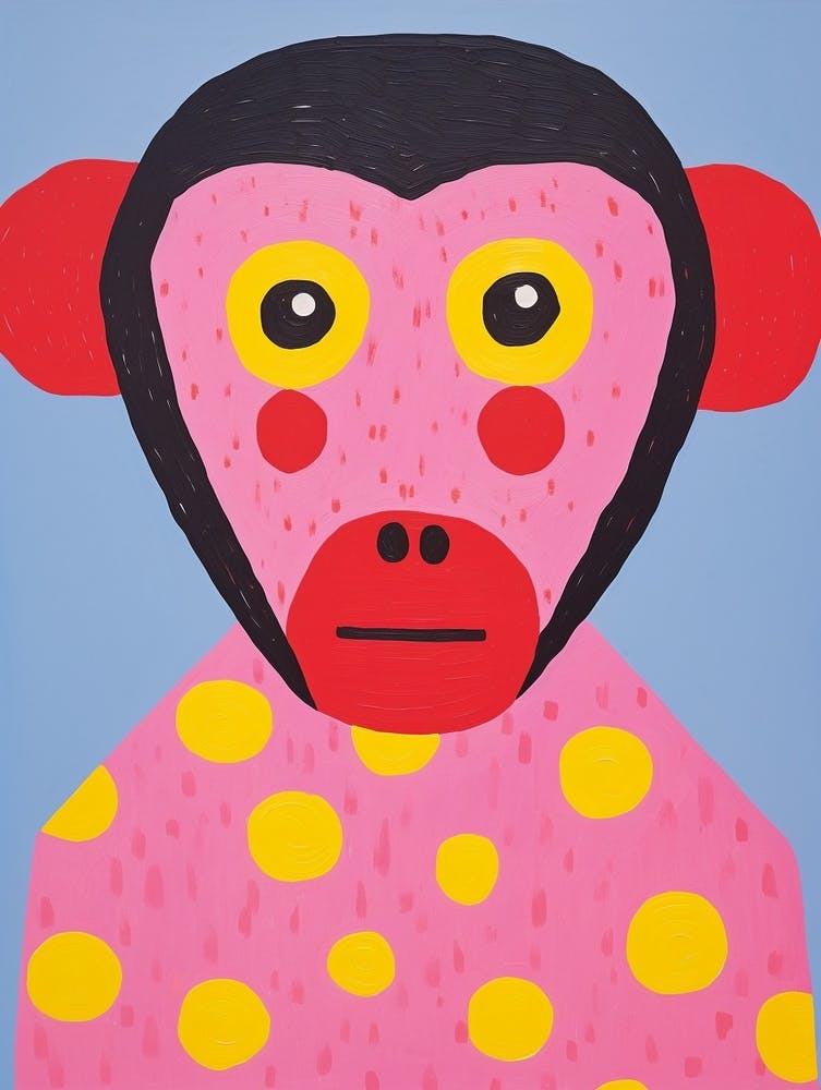 Pink Polka Dot Chimpanzee