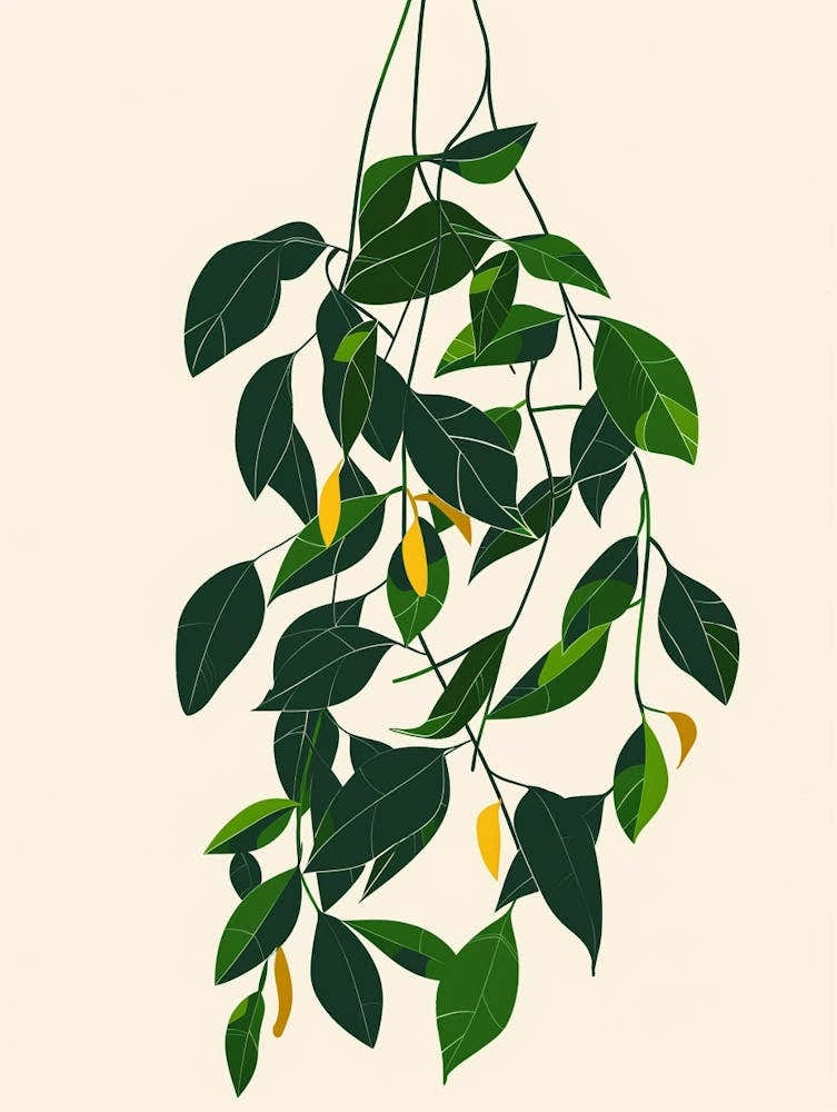 Wandering Jew Plant Minimalist Illustration 6
