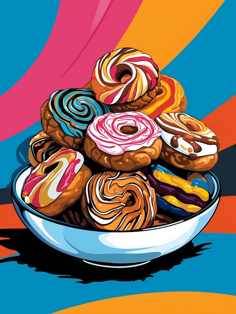 Swirl Biscuit Pop Art Cartoon 1