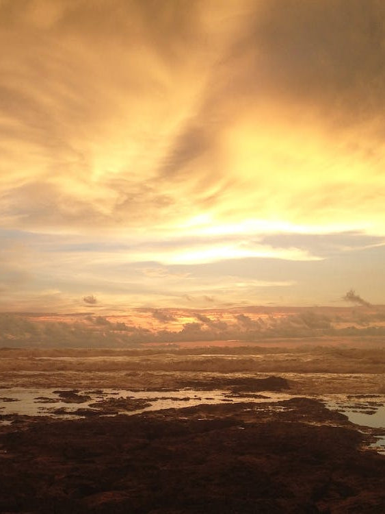 Swirling Sunset on Beach in Costa Rica - Horizontal