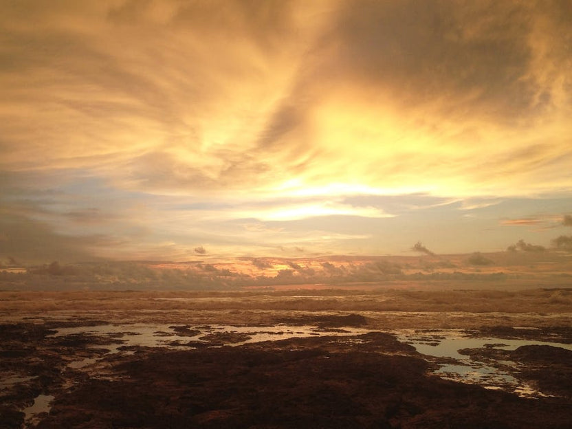 Swirling Sunset on Beach in Costa Rica - Horizontal