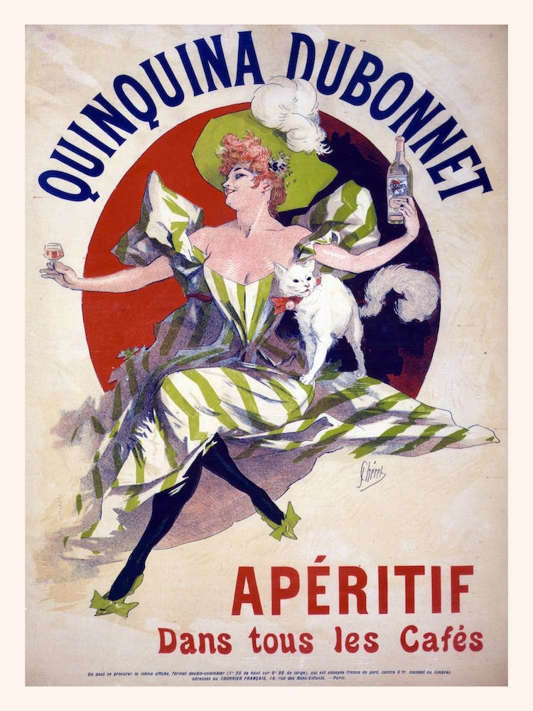 Vintage Poster Advertising French Alcohol Dubonet