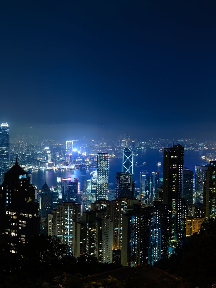 Hong Kong City At Night