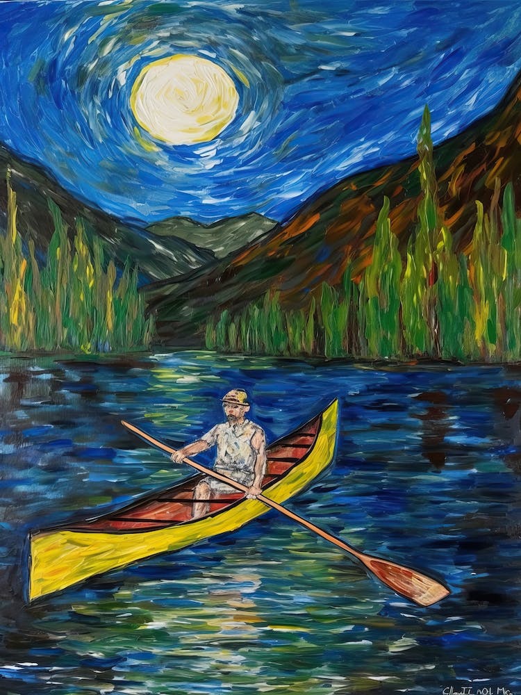 Rowing In The Style Of Van Gogh3