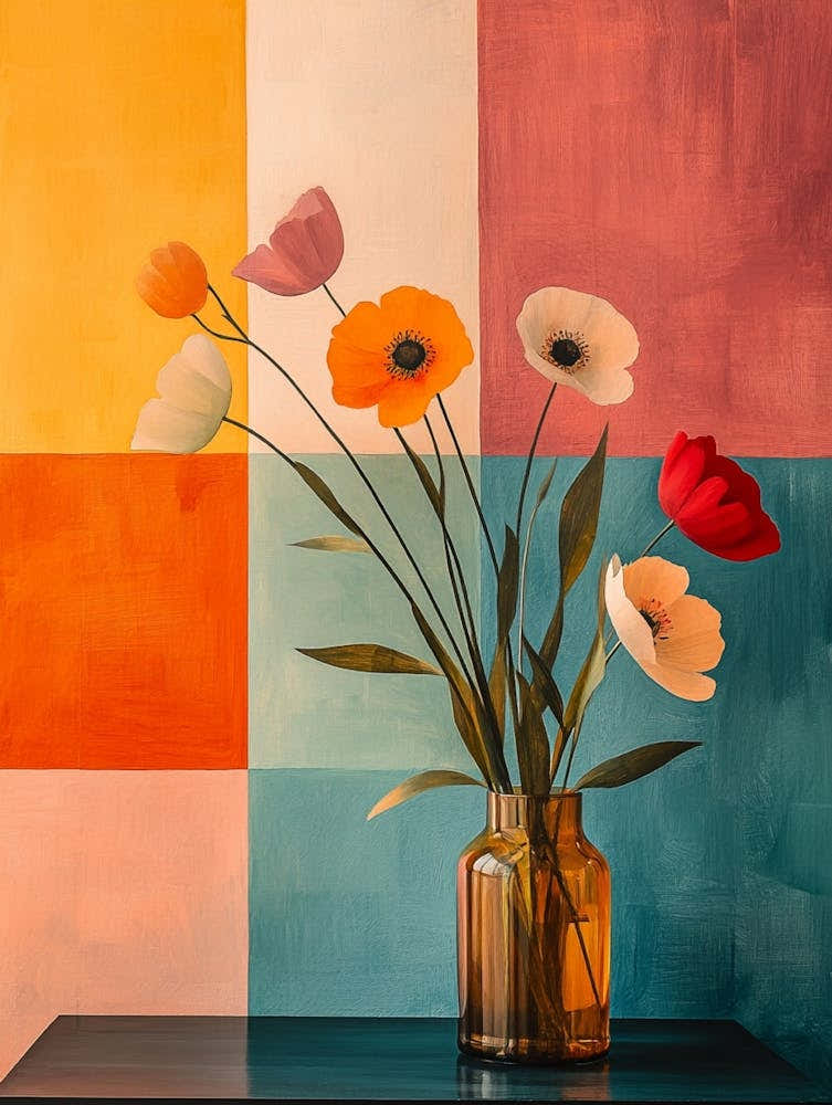 Poppies In A Vase 1