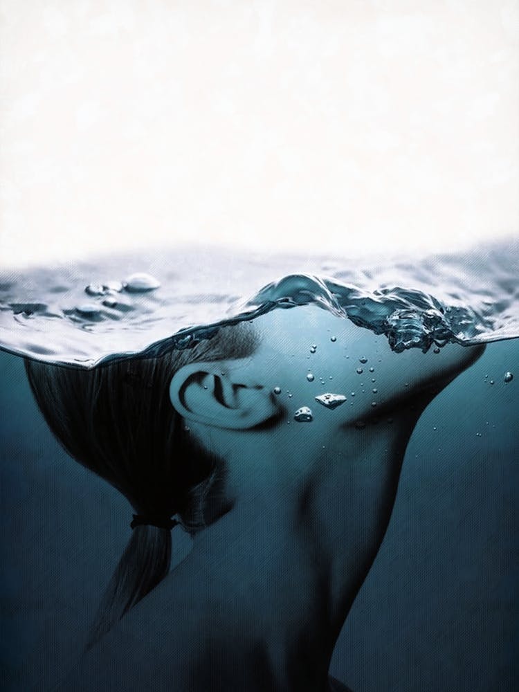 Underwater Portrait Of A Woman