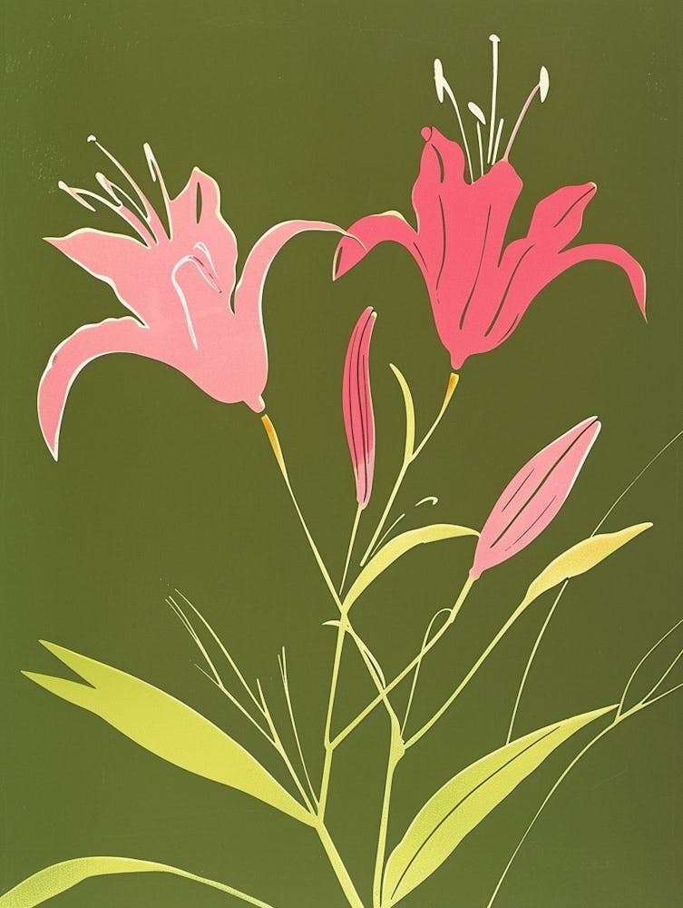 Pink & Green Gloriosa Lily 2