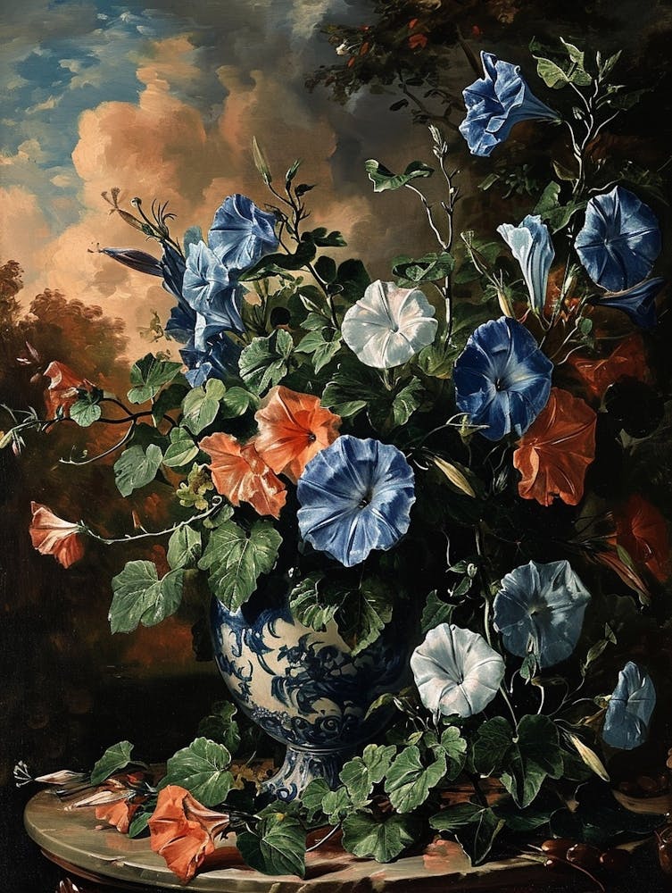 Baroque Floral Still Life Morning Glory 6