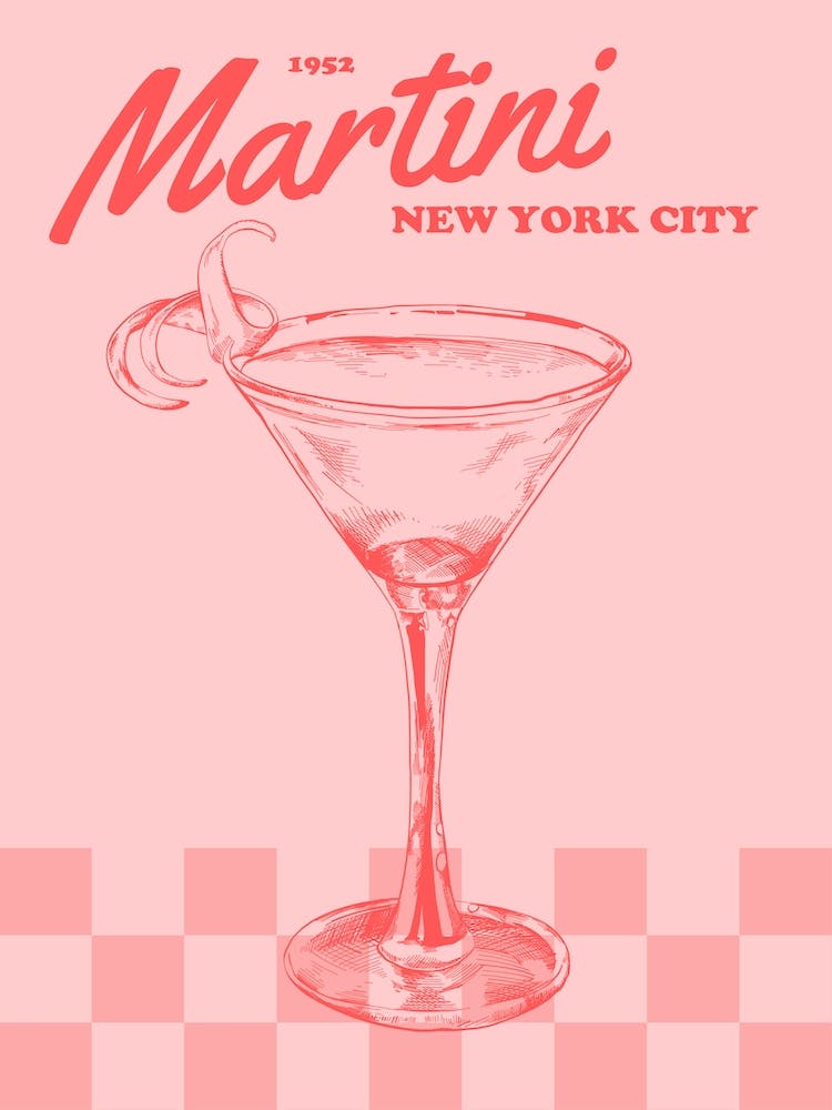Pink Retro Martini