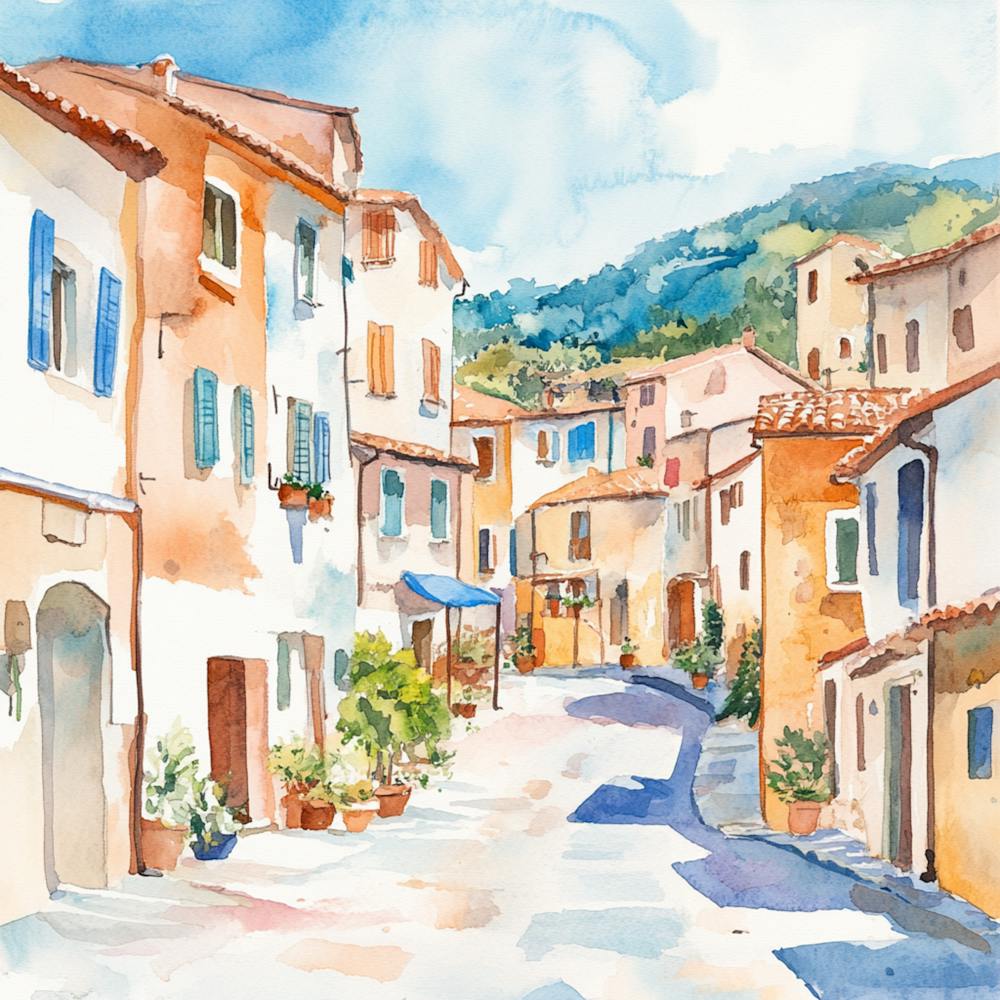Italian Village Houses Backgrounds 1