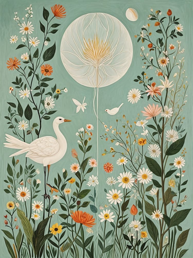 Bird Amongst The Flowers