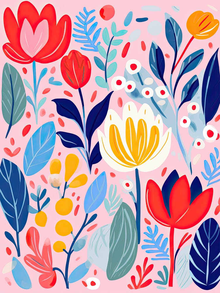 Floral Symphony; Matisse Style