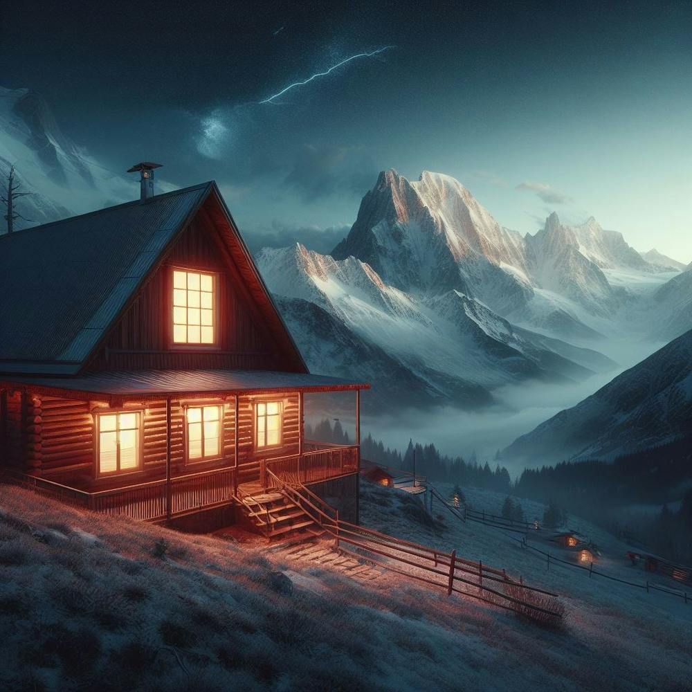 Night at mountains