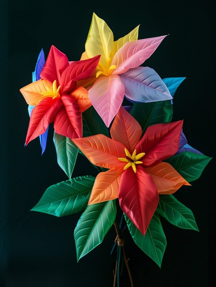 Bright Inflatable Flowers Poinsettia 1