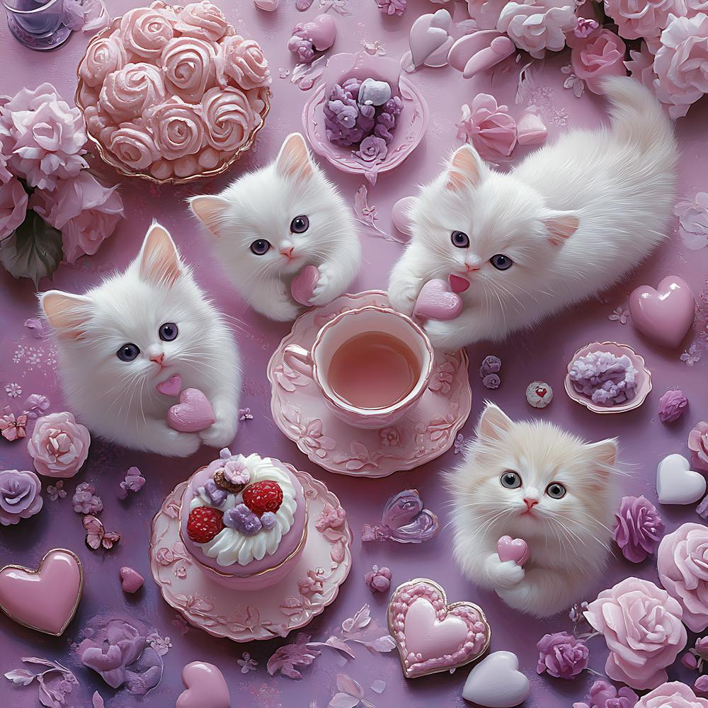 Dreamy Valentines Tea Party Scene