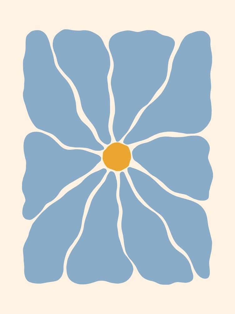 Abstract Flower 01 - Light Blue