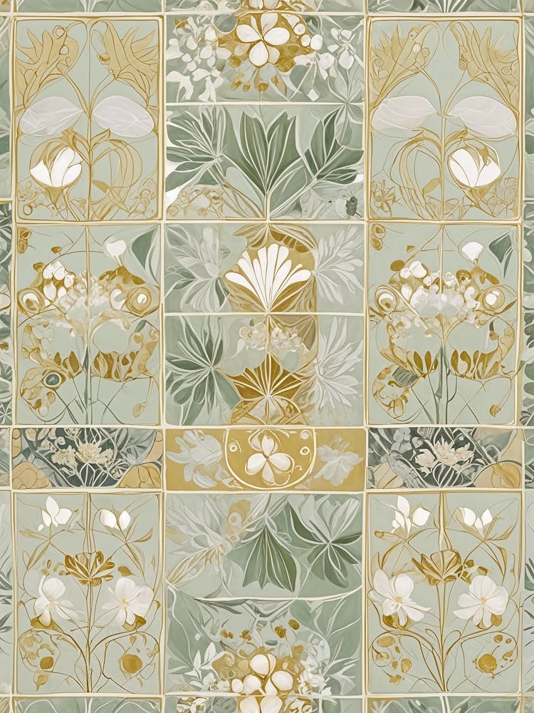 Green Botanical Squares