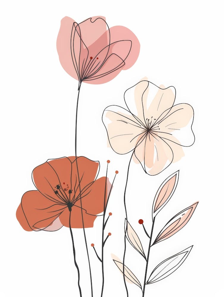 Blumen auf weißem Hintergrund 3