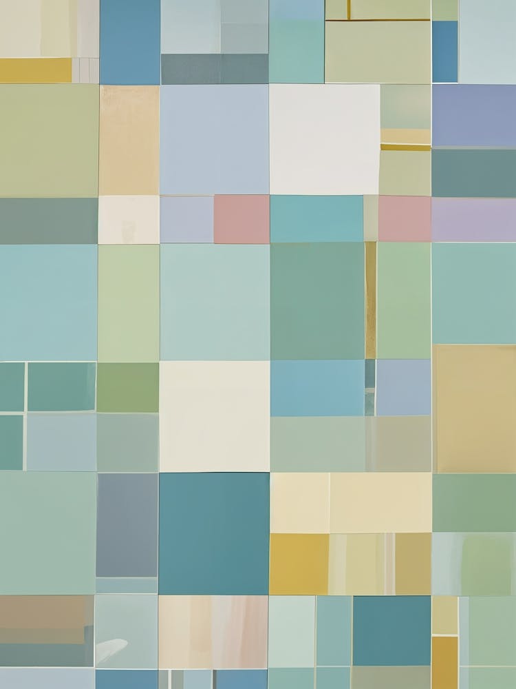 Pastel Abstract Squares no1