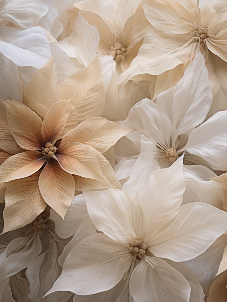 Boho Dried Flowers Poinsettia