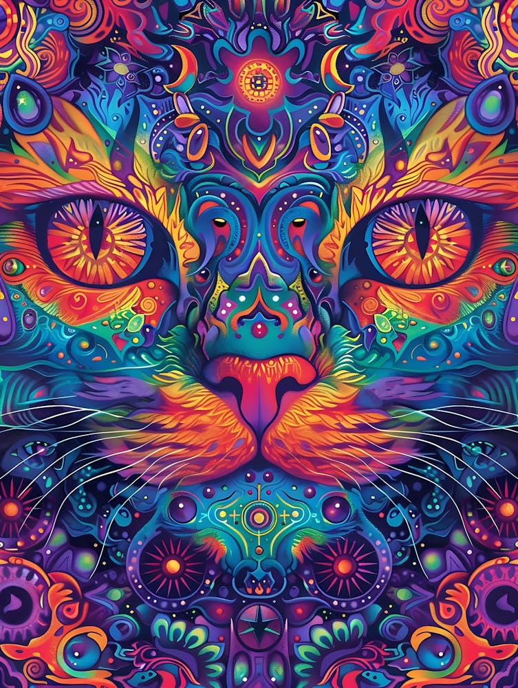 Psychedelic Cat 22