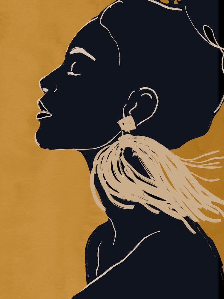 Minimal Abstract Art Woman Portrait 3