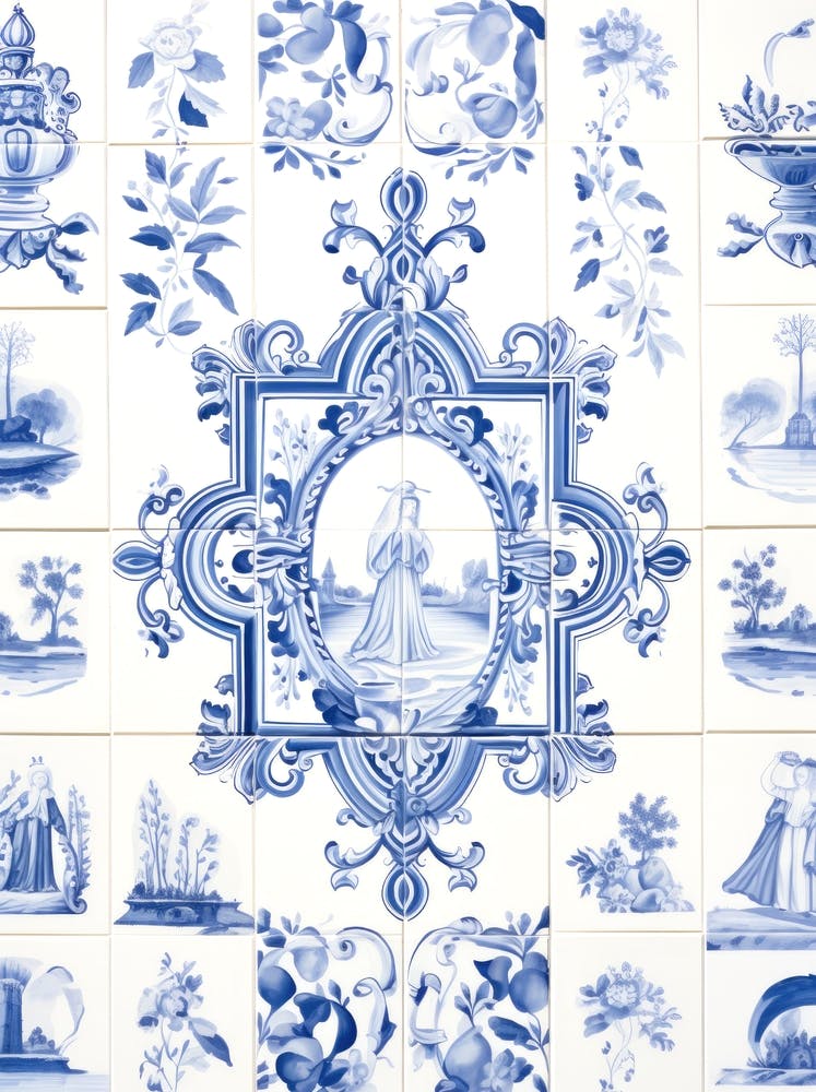 Blue And White Tiles
