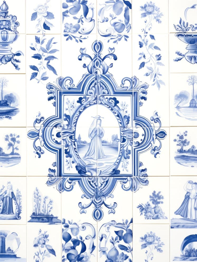 Blue And White Tiles