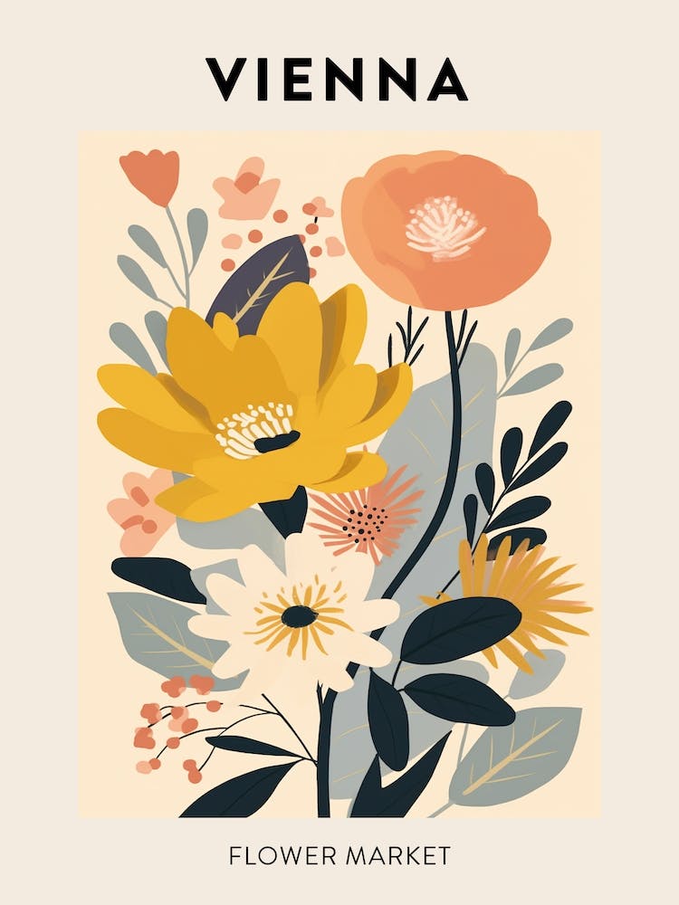 Flower Market Poster Vienna Austria 2