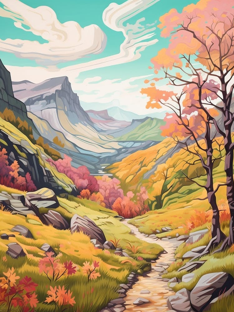 Snowdonia National Park Wales 1 Hike Illustration