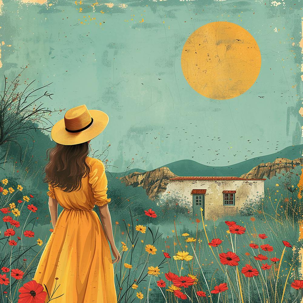 Girl In Yellow Dress - abstract art, abstract painting  city wall art, colorful wall art, home decor, minimal art, modern wall art, wall art, wall decoration, wall print colourful wall art, decor wall art, digital art, digital art download, interior wall art, downloadable art, eclectic wall, fantasy wall art, home decoration, home decor wall, printable art, printable wall art, wall art prints, artistic expression, contemporary, modern art print,