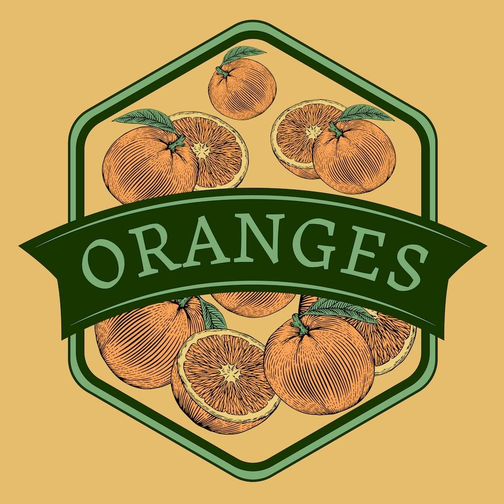 Oranges Vintage Label